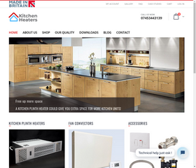 Front page of new kitchen heaters website 